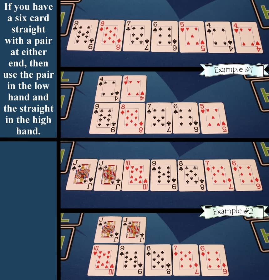 This picture is an example of a straight with a pair This picture is an example of a straight with a pair