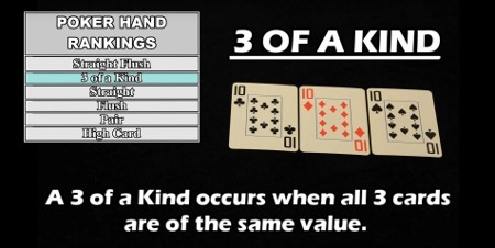 What a Three of a Kind looks like What a Three of a Kind looks like