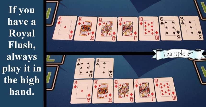 Royal flush example