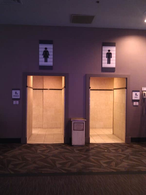The bathrooms in a casino The bathrooms in a casino