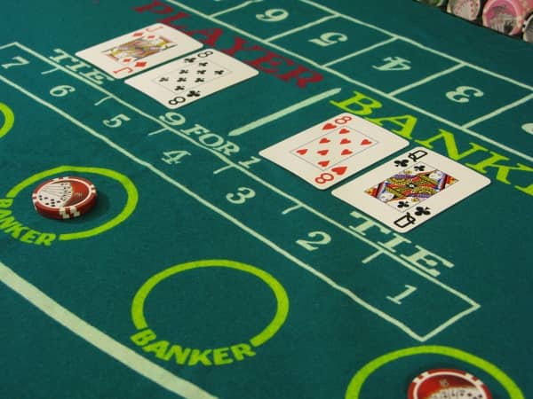 On mini-baccarat there is a tie between the Banker and the Player On mini-baccarat there is a tie between the Banker and the Player